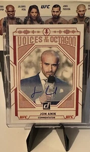 22 Donruss Jon Anik Voices of the Octagon Autograph - Picture 1 of 2