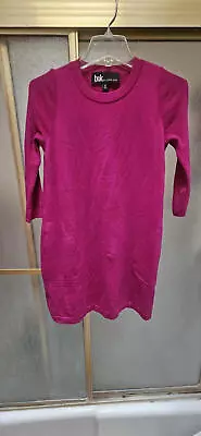 B&k Buchanan y Kang Hecho en EE. UU. Fucsia Rosa Caliente Suéter Vestido Como Cachemira Foto 1 de 3