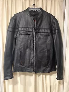 Hot Leathers motorcycle vented jacket zipped insulated Black Large Heavy (5lbs) - Foto 1 di 20