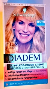 Schwarzkopf Diadem, 3in1, Plfege Color Creme, Platin Blond Coloration 703, Farbe - Bild 1 von 6