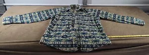 Vintage 90s LL Bean Southwest Tribal Cotton Shirt Rare Men’s Large - Picture 1 of 9