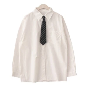 Dama Camisa Gótica Blusa Harajuku Punk Top Corbata Informal Suelta Retro Elegante Suelta - Imagen 1 de 8