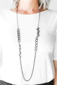 Paparazzi "Mega Megacity" Layered Gunmetal Bead & Link Necklace - Picture 1 of 3