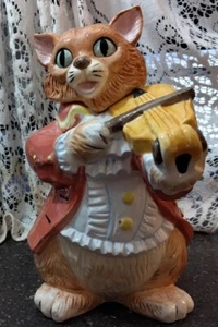 VTG Anthropomorphic Tea pot Cat The Fiddle Mother Goose Shafford Tempest Co 1986 - Picture 1 of 6