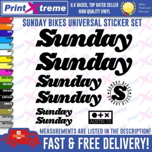 SUNDAY BIKES BMX Vinyl Decals, Stickers, Bike Cycling SOUNDWAVE PRIMER BLUEPRINT - Picture 1 of 10