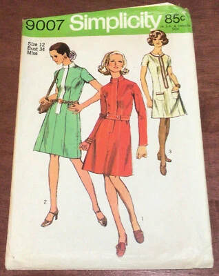 Simplicity 9007 Pattern Misses’ Dress Size 12 Bust 34 Uncut - Image 1 of 4