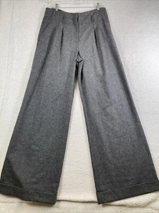 NWT $348 MAGASCHONI Storm Gray High Waist Wide Legs Pants Trousers, Size 8 - Picture 1 of 15