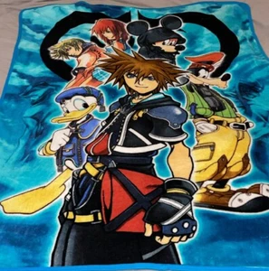 Manta de lanzamiento de juego Disney Kingdom Hearts Sora Mickey Mouse Goofy Pato Donald - Imagen 1 de 7