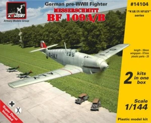 Armory AR14104 Messerschmitt Bf 109A/B, German, 1/144 Aircraft plastic fighter - Picture 1 of 10