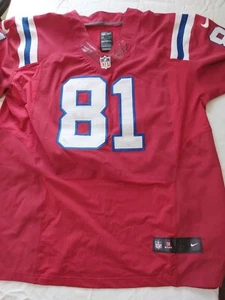 Nike AARON HERNANDEZ #81 NEW ENGLAND PATRIOTS On-Field Size 52 Football Jersey - Picture 1 of 5