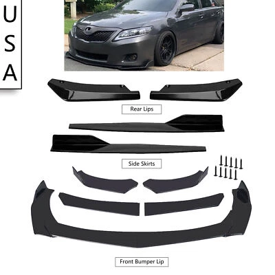 Kit de corpo spoiler inferior divisor de lábios dianteiro preto brilhante para Toyota Corolla - Imagem 1 de 4