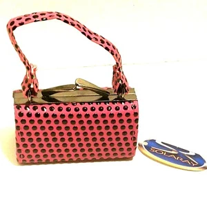 Solaray Cartera Lápiz Labial Accesorio Rosa Negro Lunares 3 1/4"x2"x 1.5 - Imagen 1 de 12