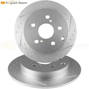 Pair Rear Brake Disc Rotors For 2010-12 Lexus HS250h 2006-18 Toyota RAV4 - Picture 1 of 12
