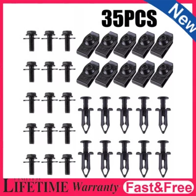 35PCS For Volkswagen Engine Under Cover Splash Shield Guard M6 Bolts U-nut Clips - Image 1 of 4