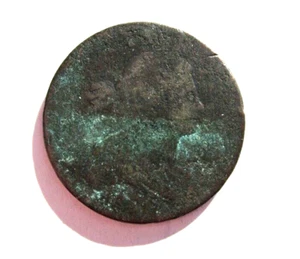 1800 DRAPED BUST LARGE CENT 1C STEMS WREATH CHOCOLATE COLOR PITTED AG - Picture 1 of 2