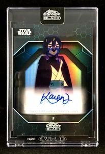 2024 Topps Chrome Black Star Wars F Karen Fukuhara LIGHT SIDE Auto - Picture 1 of 2