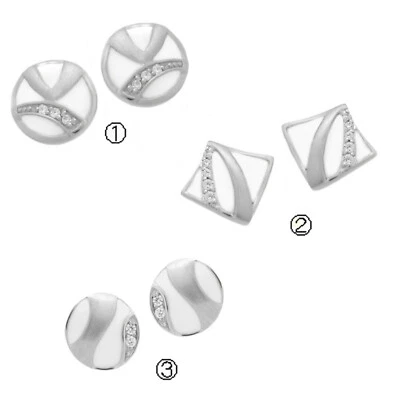 Orecchini a Farfalla Orecchini Diversi Modelli 925 Argento Ceramica Zirconia - Immagine 1 di 4