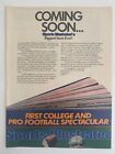 Publicité de magazine Sports Illustrated College & Pro Football spectaculaire vintage 1982
