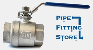 1 1/4" Stainless Steel Ball Valve - 316SS Full Port NPT WOG 1.25" Valve - Picture 1 of 4