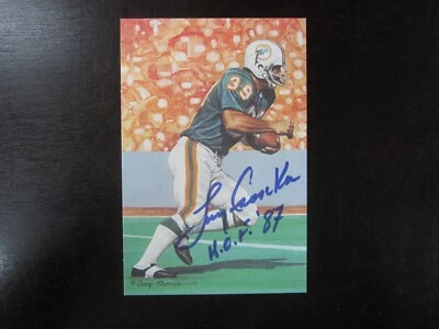 1993 Larry Csonka Goal Line Art Card Autograph Signed Card Miami Dolphins JSA - Image 1 of 2