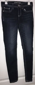 Neu mit Etikett Express Damen Leggings Jeans Hose Größe 2 Mia Mid Rise dunkle Waschung - Bild 1 von 10