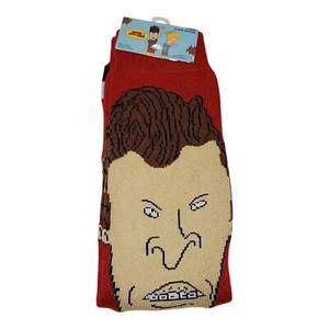 Butthead Novelty Crew Socks From MTV Beavis And Butthead US Shoe Size 6-12 - Picture 1 of 5