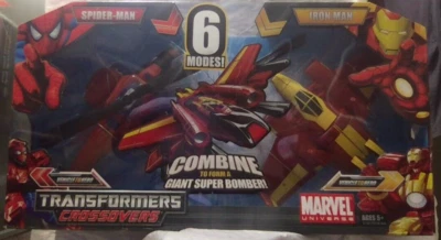 TRANSFORMERS CROSSOVER MARVEL UNIVERSE SPIDER-MAN AND IRON MAN New - Image 1 of 4