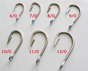 GANCHOS DE JUEGO GRANDE PEZ ESPADA ATÚN MARLIN 6/0, 7/0, 8/0, 9/0, 10/0, 11/0, 12/0 - Imagen 1 de 8