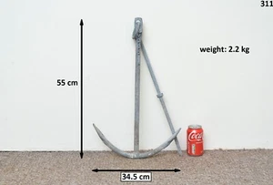 old vintage iron boat fisherman anchor 55 cm / 2.2 kg - FREE POSTAGE - Picture 1 of 6