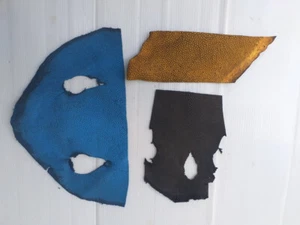 Cuero de piel de raya real genuino hecho a mano restos de piel 79 gramos LE228 - Imagen 1 de 8