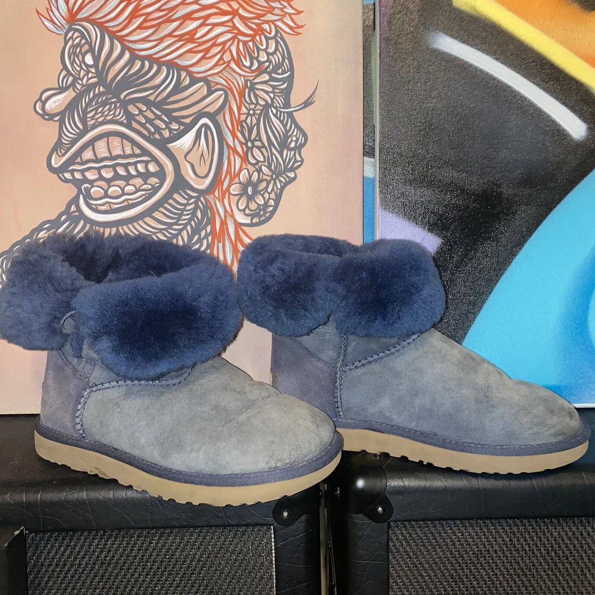 Size 9 UGG Blue Cozy Suede Boots with Warm Lining UGG Kids Toty Weather - FREE Shipping & FREE Returns  main image 3
