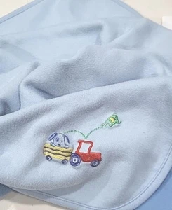 Carter's Baby Blanket Red Tractor Blue Puppy Dog Green Frog Wagon Security Lovey - Picture 1 of 10