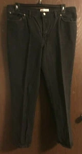 Faded Glory Classic Fit Womens Black Denim 5 Pocket Jeans 18  - Picture 1 of 2