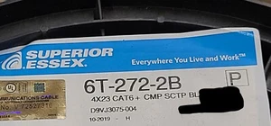 Cable de red plenario Superior Essex 6T-272-2B 23/4P Cat6+ F/UTP ScTP azul/100 ft - Imagen 1 de 12