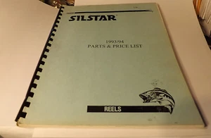 VINTAGE SILSTAR 1993 /94 FISHING REEL REPAIR PARTS PRICE LIST & CATALOG - Picture 1 of 2