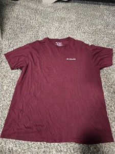 Camiseta Para Hombres Columbia Sports Wear Co Granate Manga Corta Oso Naturaleza Talla XXL - Imagen 1 de 5