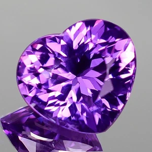 7.63ct Excellent Heart Cut Dazzling Natural Amethyst Loose Gems, Earth Mined - Picture 1 of 4