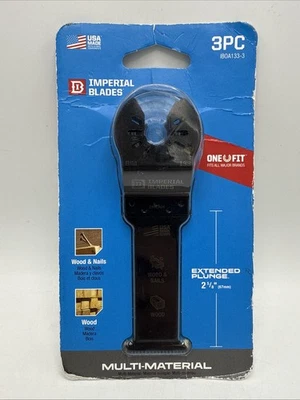 Imperial Blades IBOA133-3 One Fit 1-1/4" hoja de madera gruesa de inmersión extendida, 3 piezas Foto 1 de 2