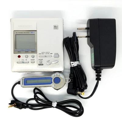 SHARP MD-MT831-S Portable MD Player/Recorder – Tested, Works Well - Image 1 of 4