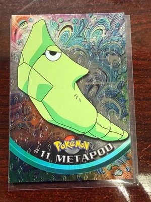 Pokemon Topps TV Animation Series - Metapod #11 Black Label Holo Foil - Image 1 of 4
