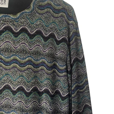 Blusa Chico's Mediana Metálica Artística Boho Multicolor Azul Disco Fiesta Foto 1 de 4