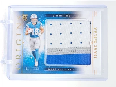 ISAAC TESLAA 2025 ORIGINS ROOKIE JUMBO PATCH LIONS #RJY-ITA RC /199 Q3694 - Image 1 of 2