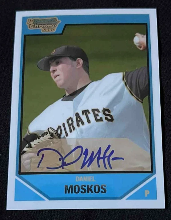 DANIEL MOSKOS Pirates 2007 Bowman Chrome Draft Rookie Card RC AUTO #BDPP111 - Image 1 of 1