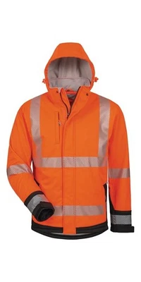elysee Winter-Warnschutz-Softshelljacke Lukas Größe XL orange/schwarz - Bild 1 von 4