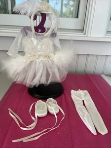 American Girl Schwanensee Ballett Outfit im Ruhestand mit Schuhen, Strumpfhosen und Kopfschmuck - Bild 1 von 9