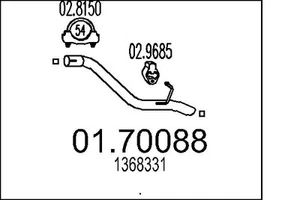 MTS 01.70088 Exhaust Pipe for FORD - Bild 1 von 3