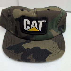 Vintage Katze Raupe Camouflage Druckknopflasche Mütze Kappe Made in USA Tonkin Schaumstoff Patch - Bild 1 von 12