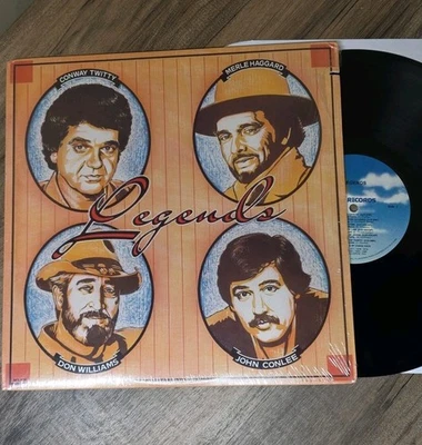 Conway Twitty Merle Haggard Don Williams & John Conlee - Legends Vinyl LP 1988 - Image 1 of 4