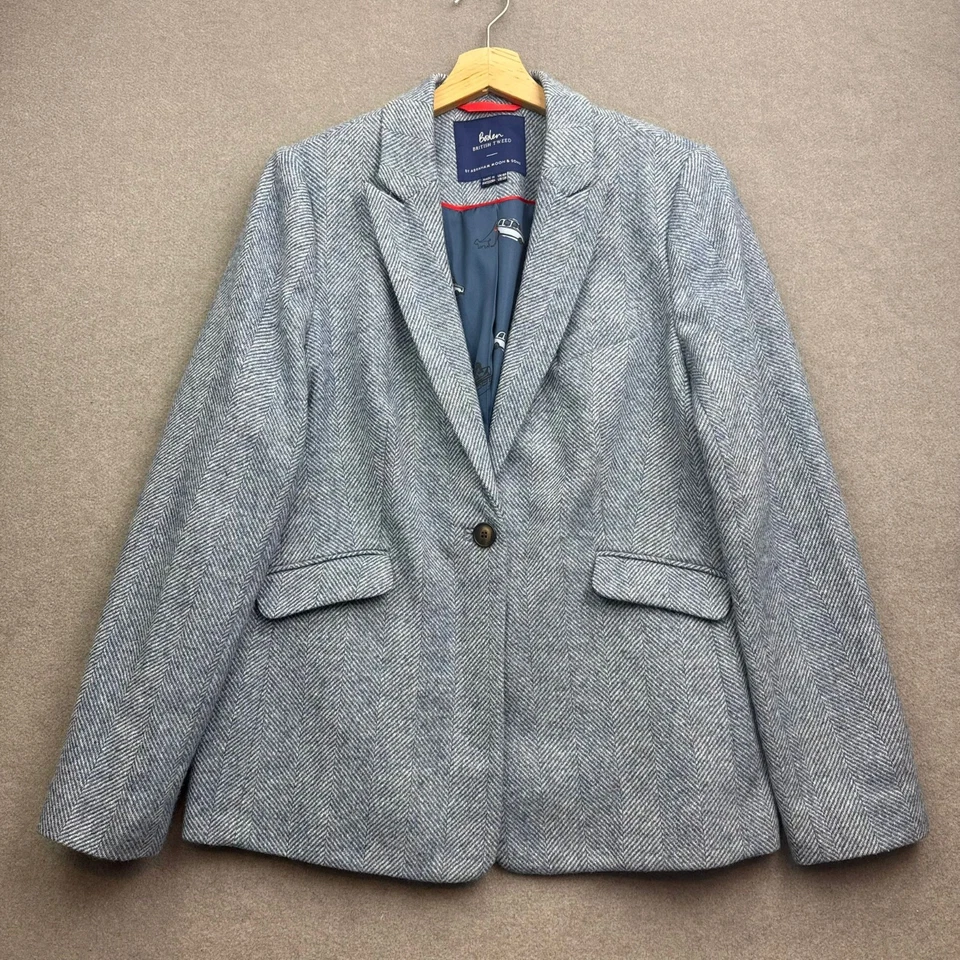 BODEN Moon Tweed Jacket UK 16 Wool Blazer Herringbone Parade Country Hacking - Image 1 of 4