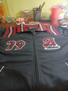 Vintage Style Athlethic Works Satin Feel Unisex Varsity Jacket Sz Small- Med - Picture 1 of 8
